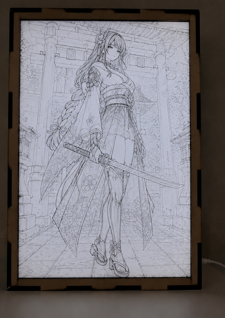 Lámpara apagada mostrando line-art